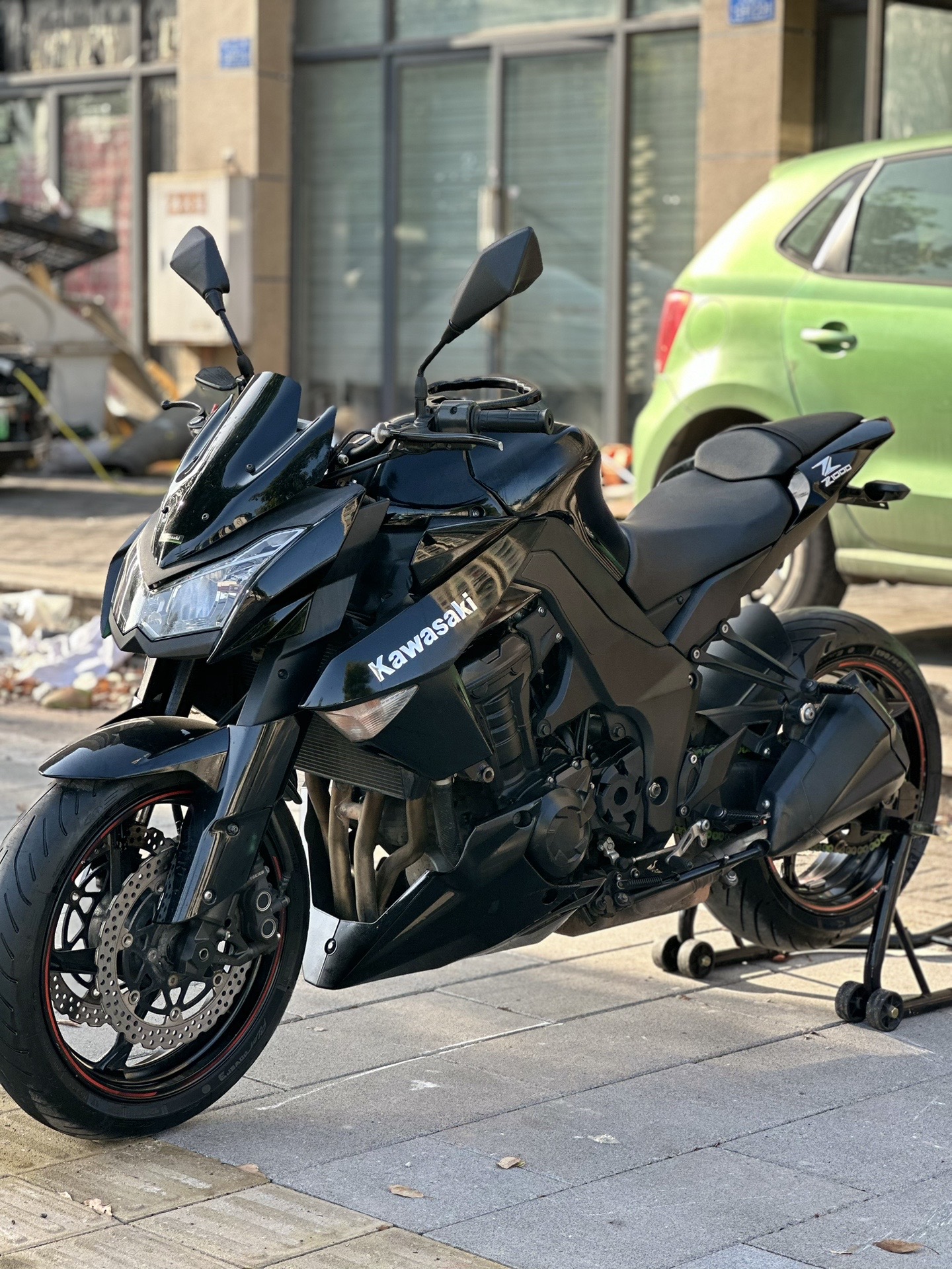 最新到家2013年川崎z1000 公升级性能猛兽,外观设计凶猛 黑武士版画