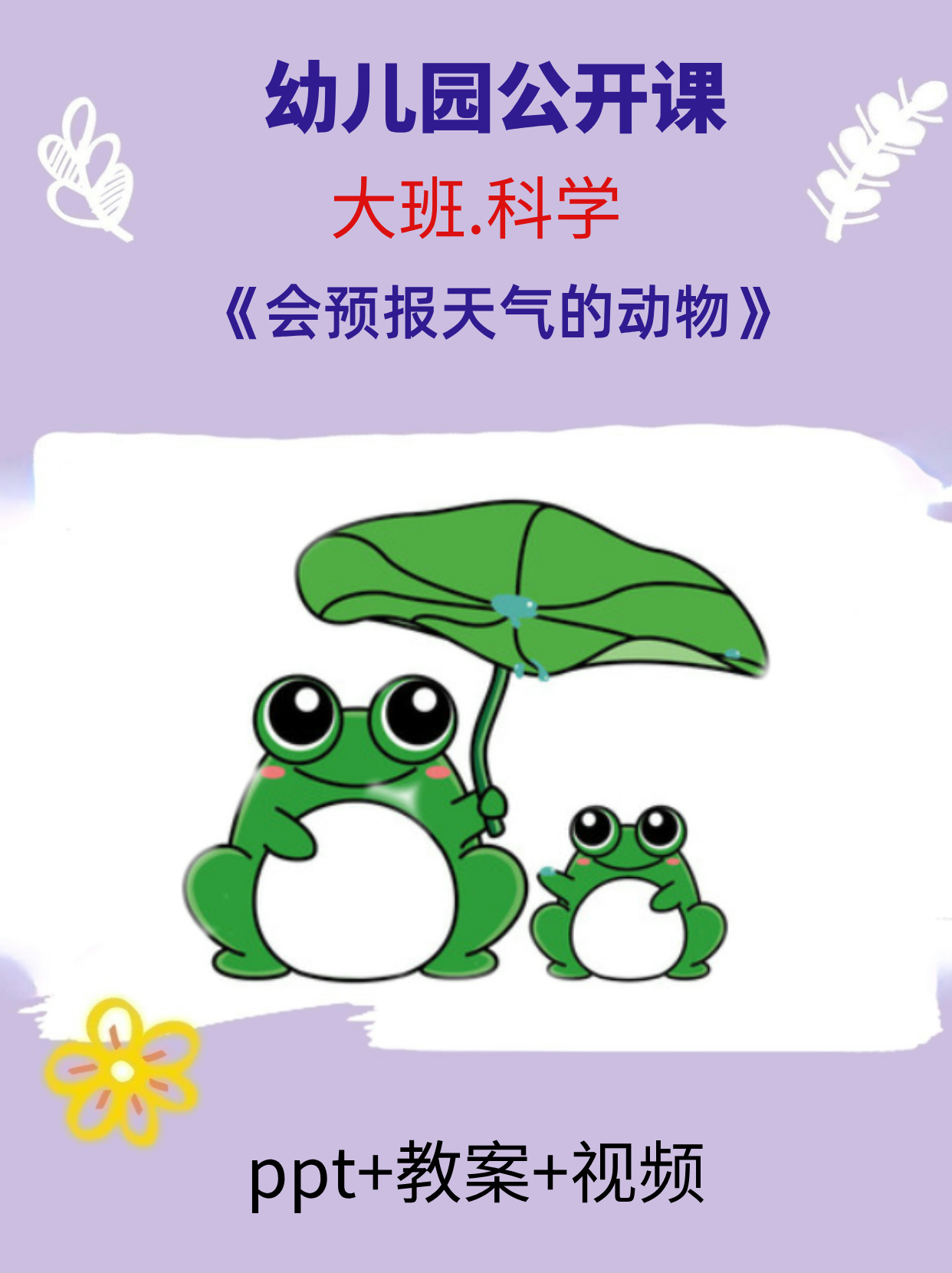 遥遥幼教百宝箱:幼儿园大班科学97丨会预报天气的动物.