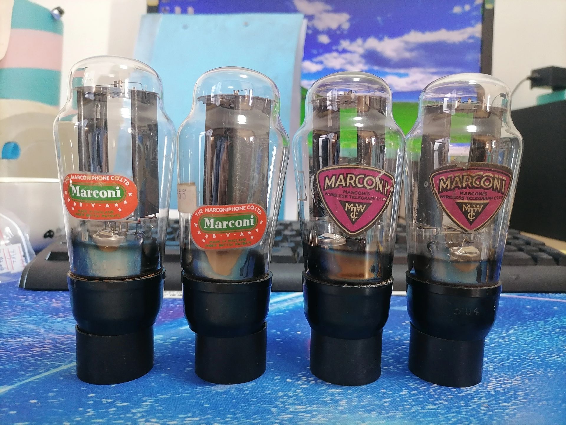 梦淘经典电子管:英国马可尼u52/5u4g整流电子管 早期勺环 顶级的整流