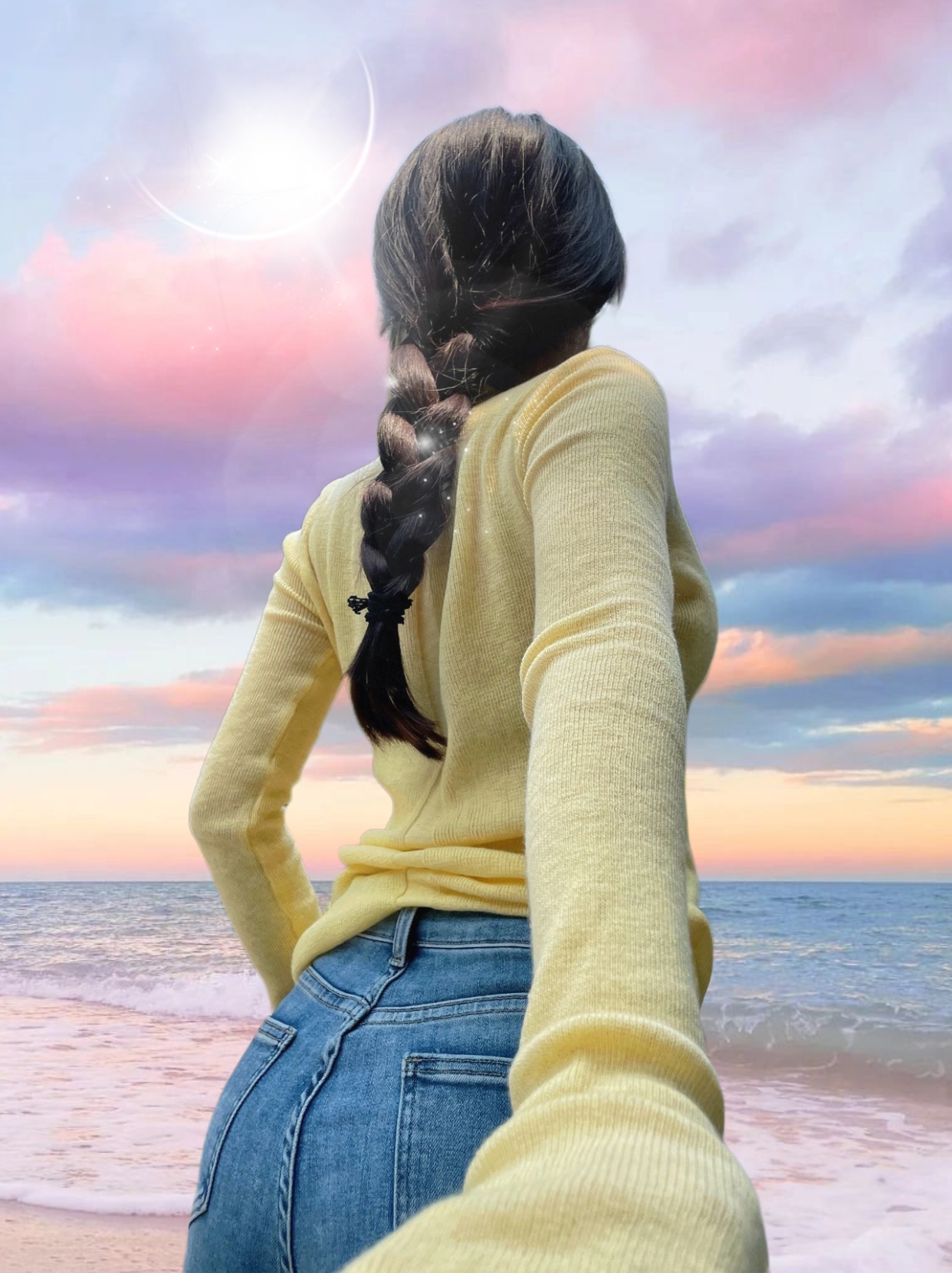 安安吖560159:女生必备背影杀,艾特她这样纸拍#拍照姿势 #美出