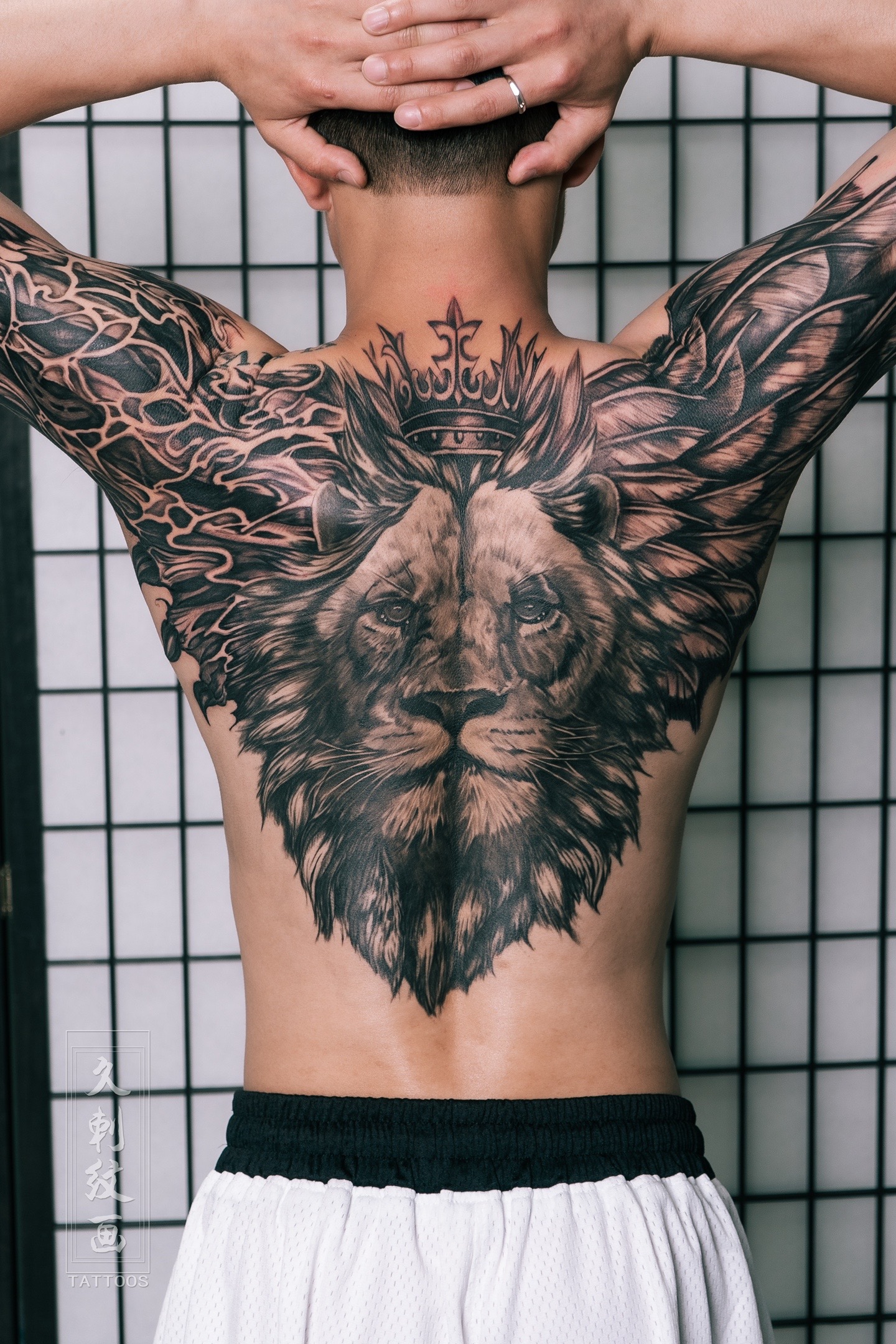 久刺纹画作品@久刺纹画传媒 #tattoo #刺青 #后背纹身 #满背 #久刺纹