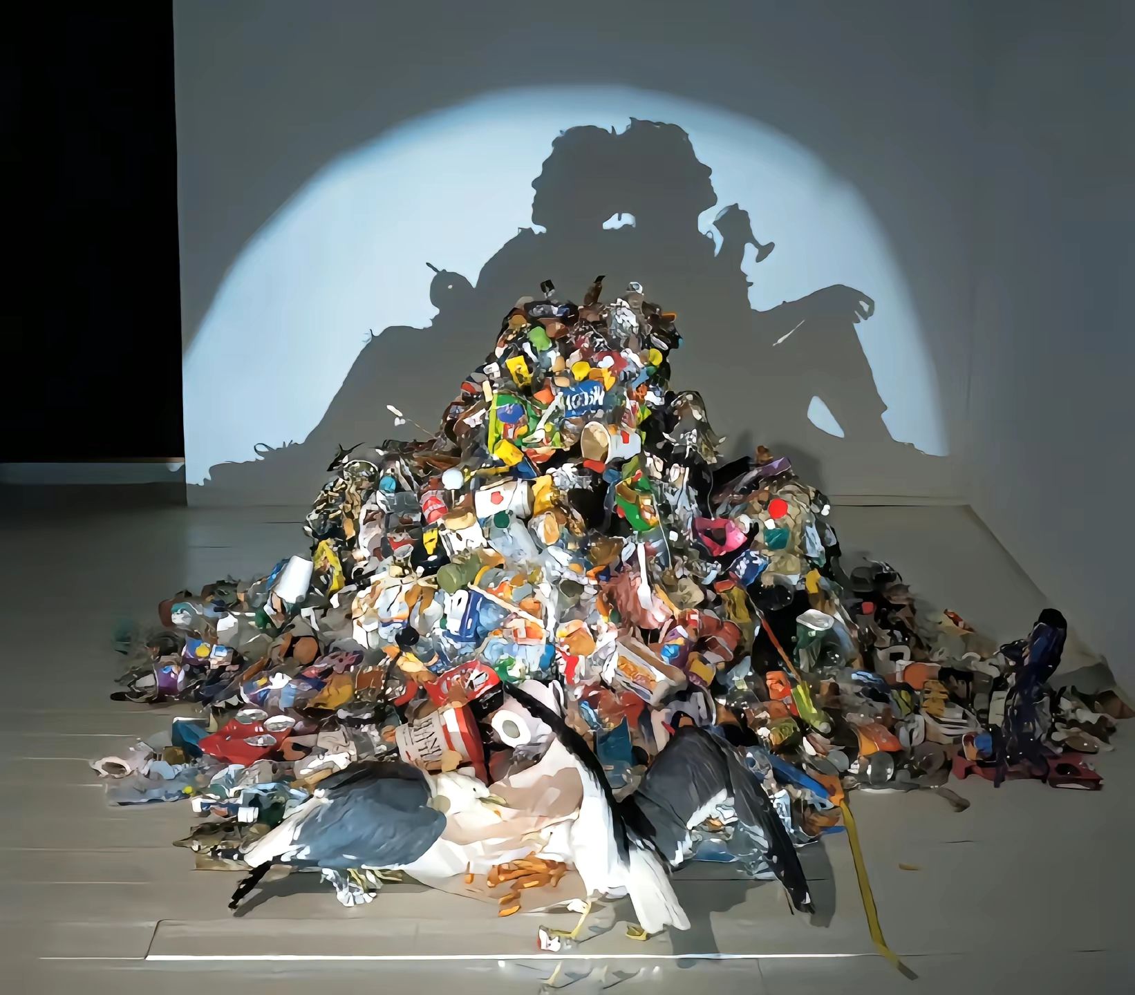 陳以三:用垃圾堆积成的光影艺术作品#歌曲天一亮时间就不属于我了