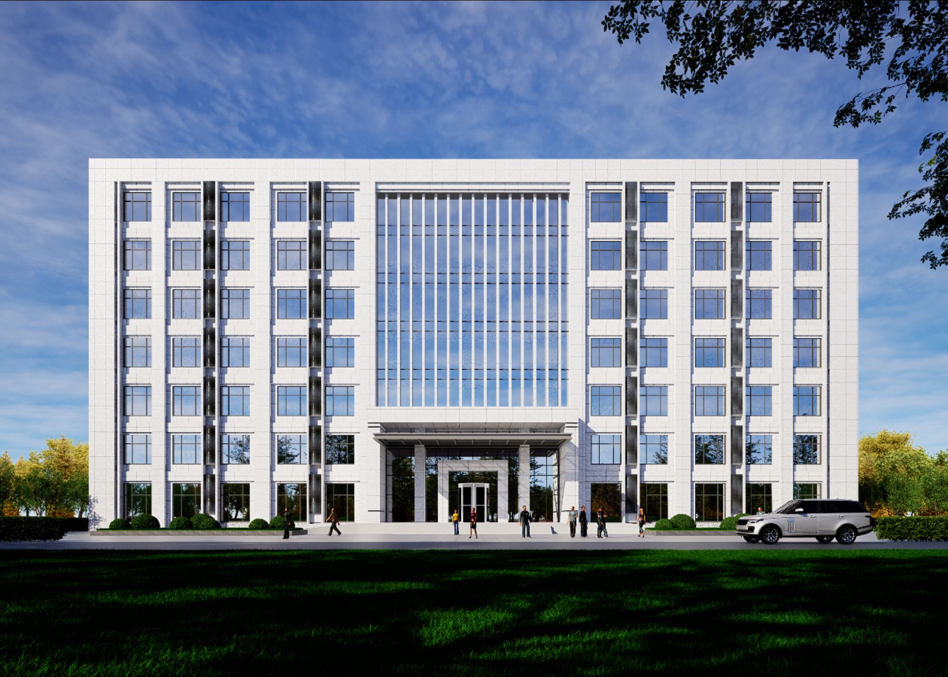 效果设计#现代建筑外观设计 #办公楼 #办公楼设计 #厂房设计效果图