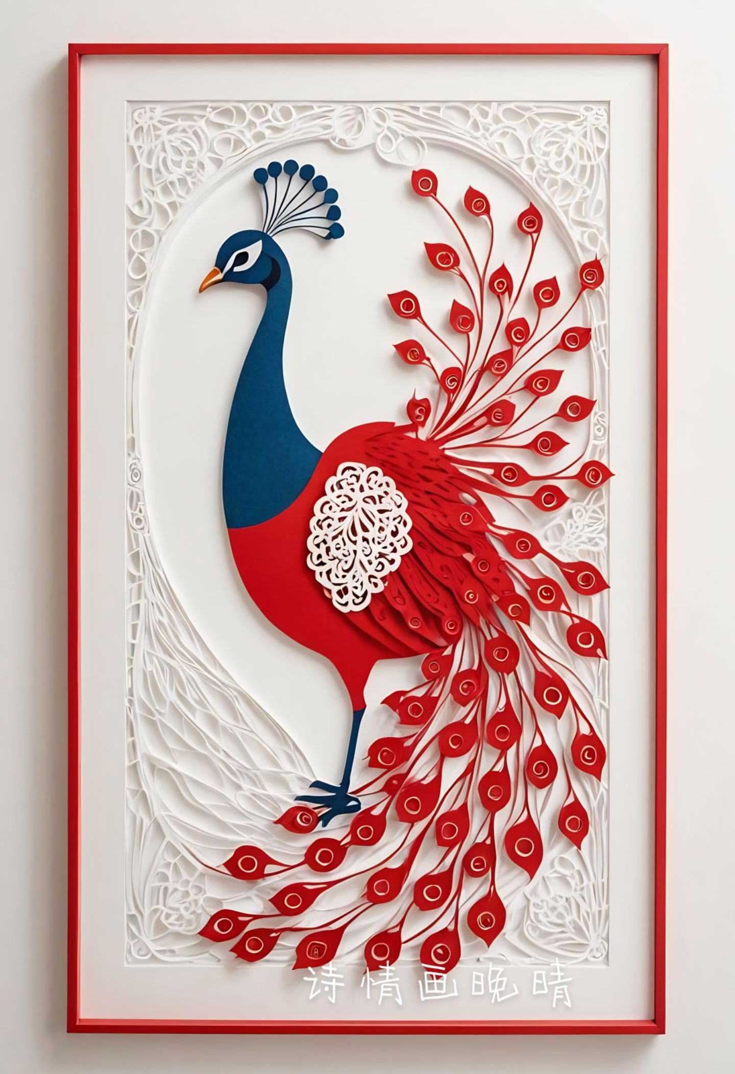 al剪纸窗花欣赏#孔雀剪纸#纸艺 #刻纸 #文创设计 #花纹图案