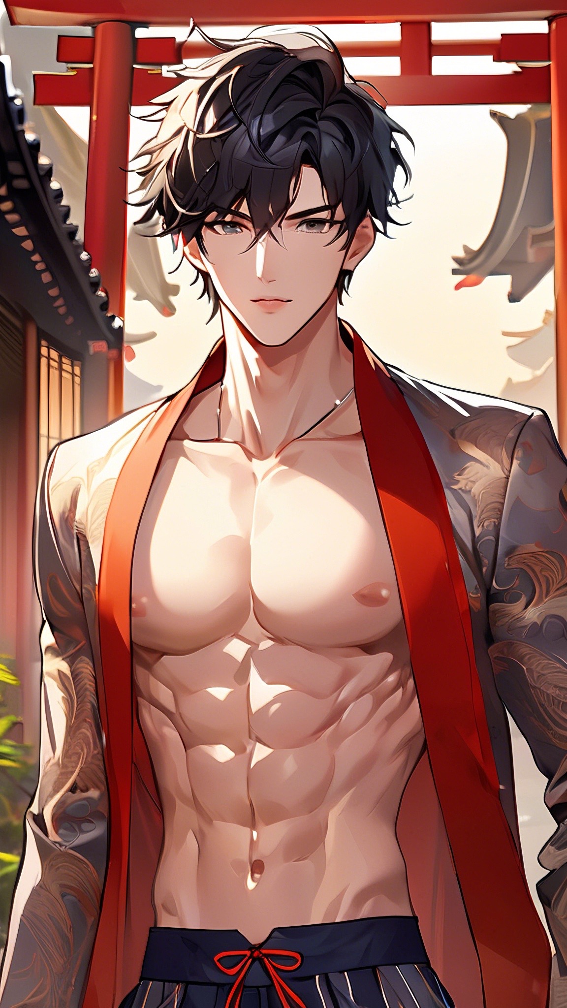 电脑壁纸腹肌男横屏动漫