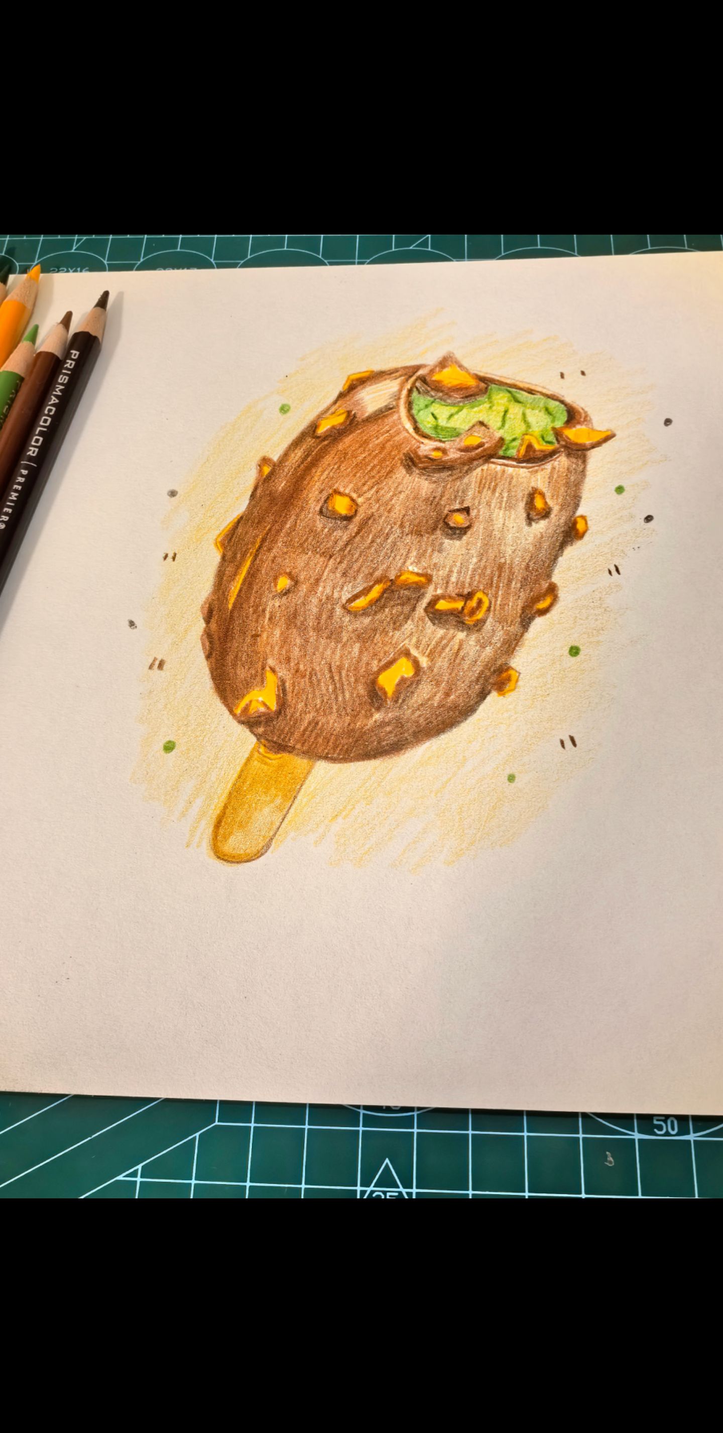 甜滋滋06#彩铅手绘 #跟着抖音学画画 #彩铅美食 #跟我一起学画画