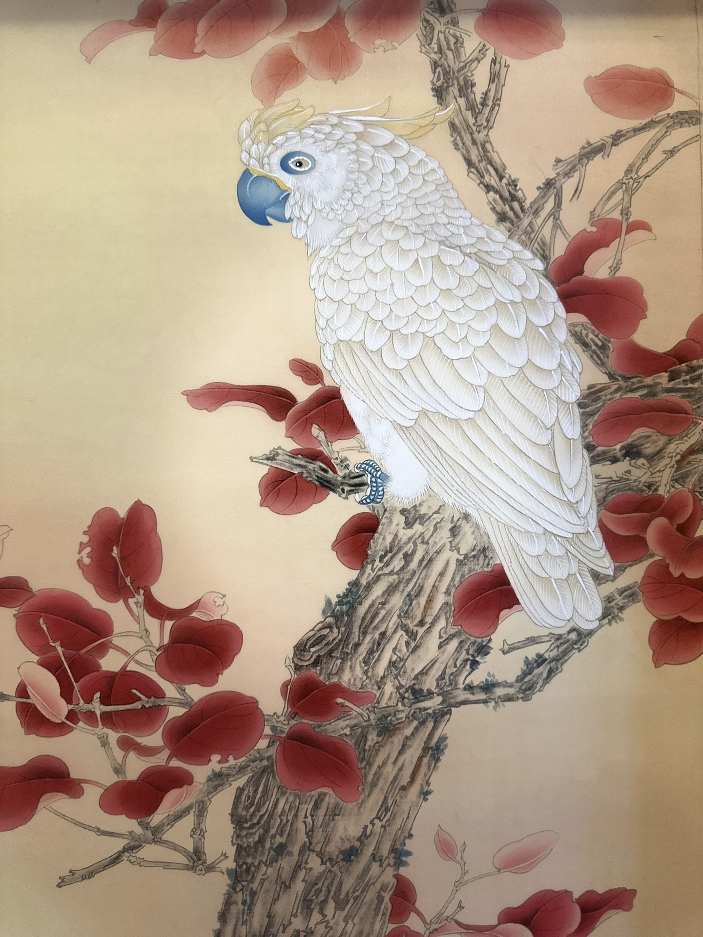 静  工笔:《葵花鹦鹉》#纯手绘 #工笔画 #国风古韵