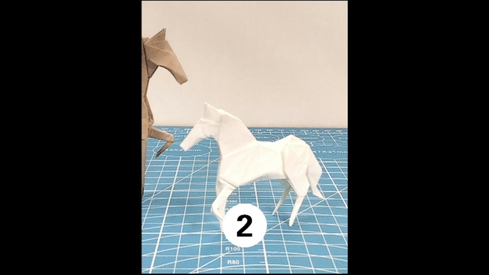 小松马折纸教程