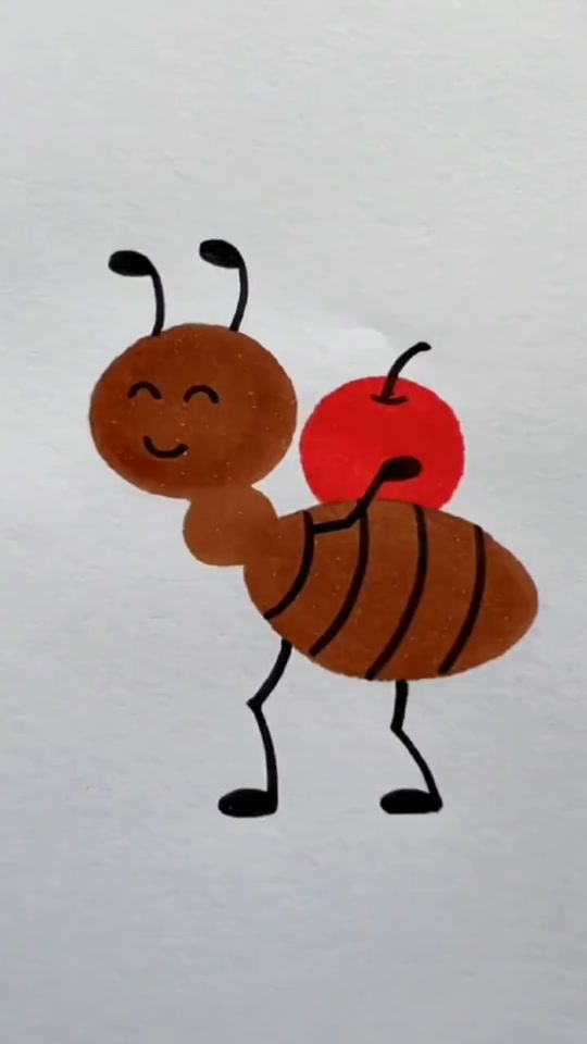 红蚂蚁版画_红蚂蚁画法_红蚂蚁绘画 - 抖音