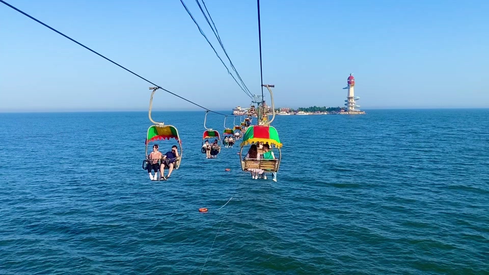 仙螺岛跨海索道排队攻略 - 抖音