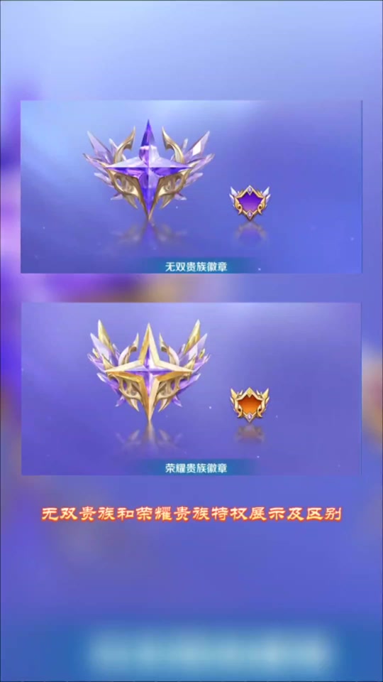 无双贵族和荣耀贵族特效及区别#无双贵族 #荣耀贵族