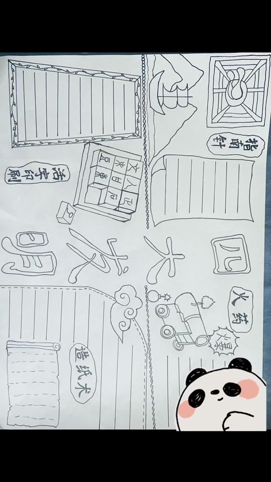 现代造纸术流程图简笔画