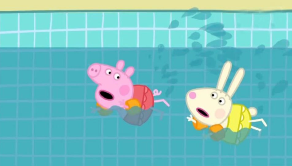 小兔瑞贝卡游泳_兔小贝游泳