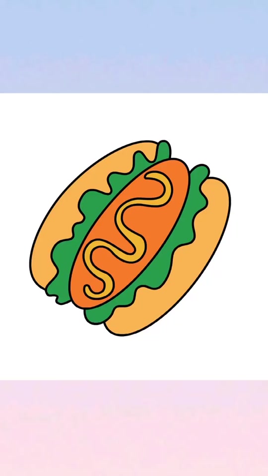 热狗射手简笔画