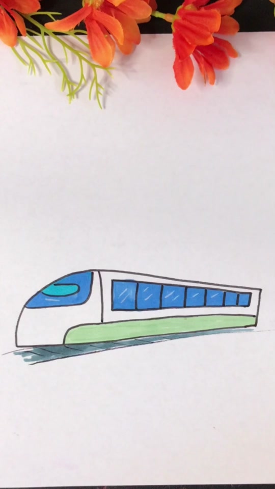 高铁里有什么简笔画