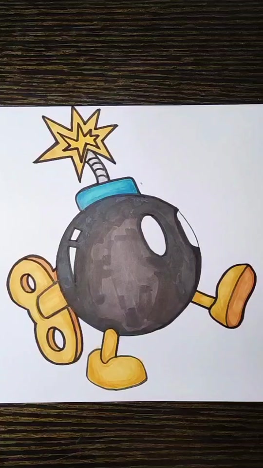 炸弹简笔画黑板报