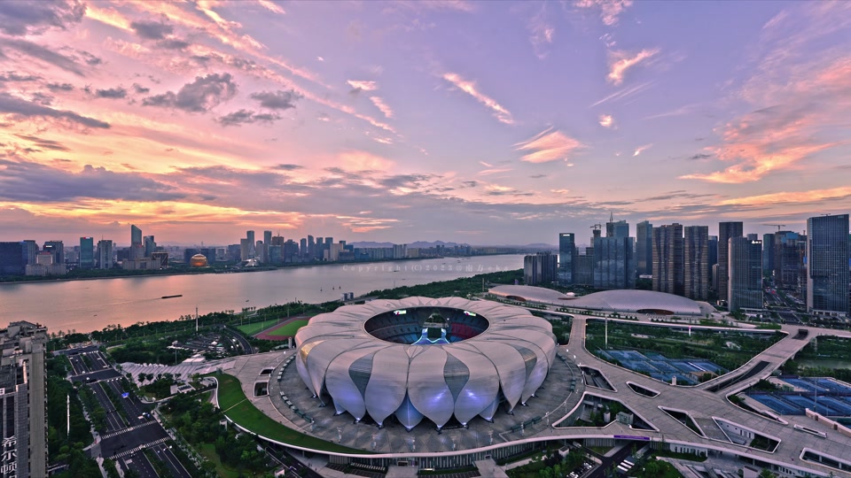 杭州大莲花体育馆鸟瞰图在哪看 - 抖音