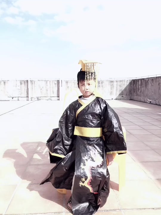 男童环保衣服中国风