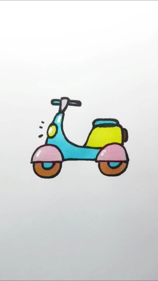 老头乐电动车简笔画