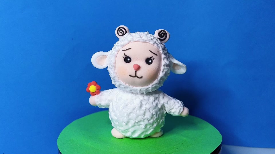 石塑粘土小羊教程