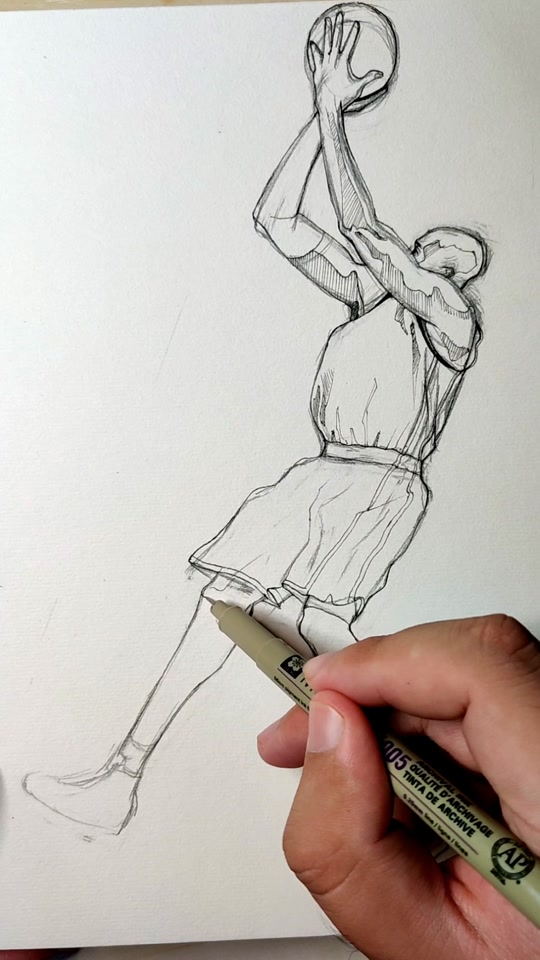 后仰跳投科比教学_后仰跳投科比铅笔画