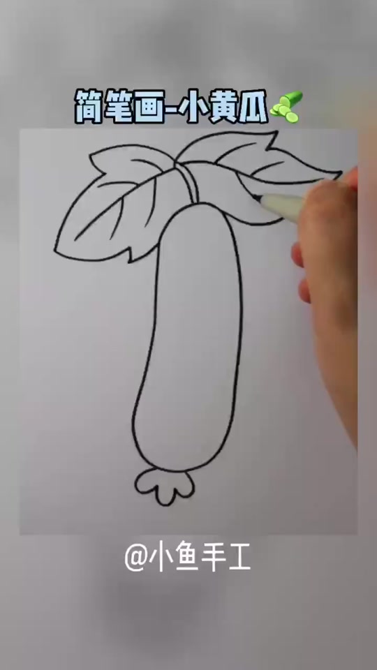 小星星简笔画: 夏日黄瓜卡通画