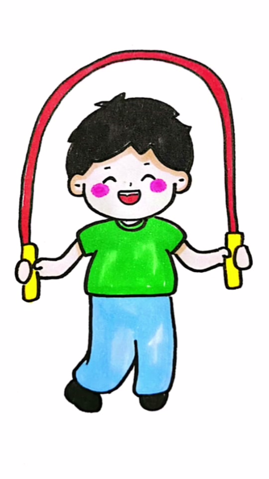 运动简笔画儿童_运动简笔画儿童画 卡通_运动简笔画儿童画跳绳 - 抖音