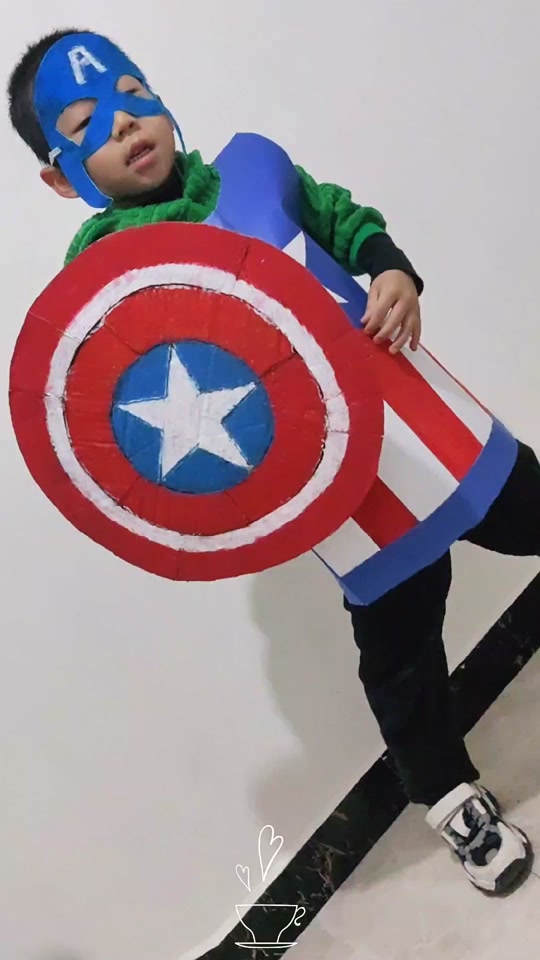 美国队长手工纸壳服装