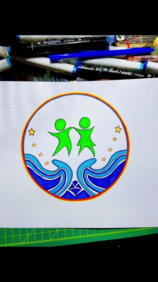 2023年大运会会徽简笔画 - 抖音