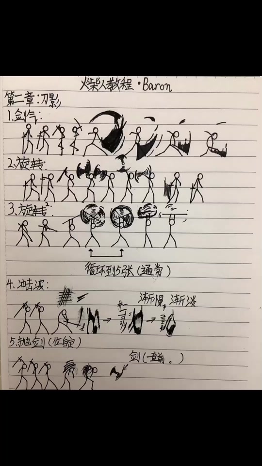 火柴人手翻画哪吒