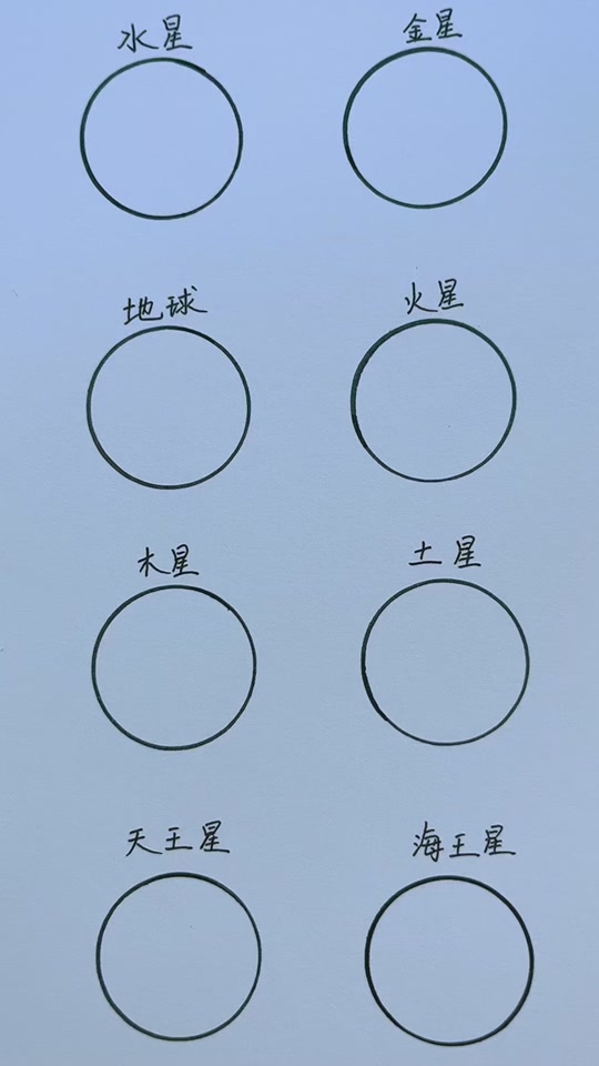太空星球简笔画