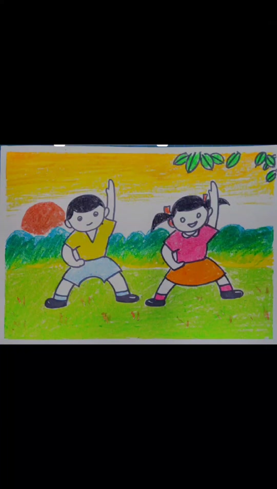 幼儿园主题画我爱运动_幼儿运动会主题绘画