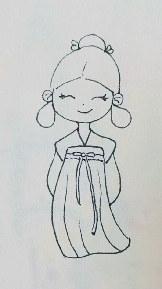 汉服种类简笔画