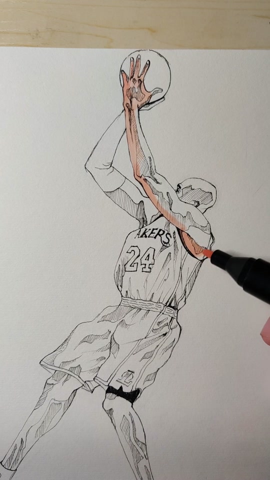 后仰跳投科比教学_后仰跳投科比铅笔画