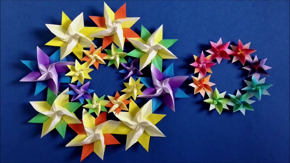 到车请故意折纸手工风车花