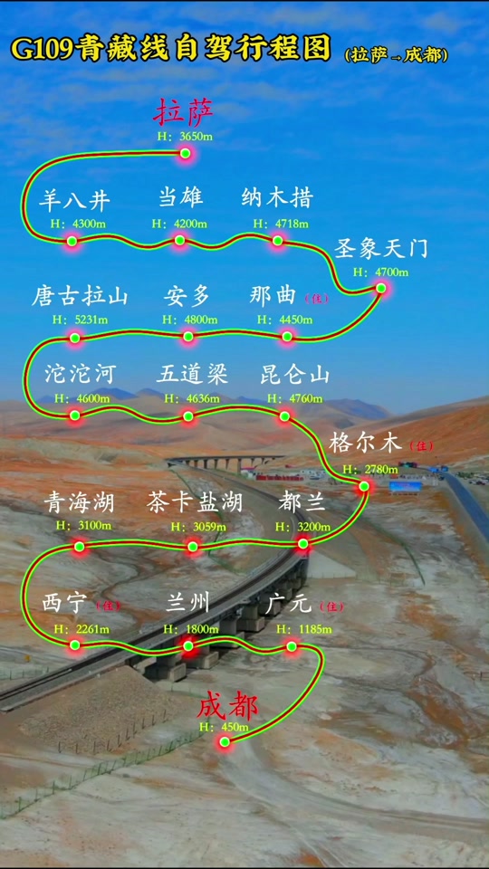 109青藏线国道全程线路图_109国道青藏线_青藏线沿途经过哪些地方