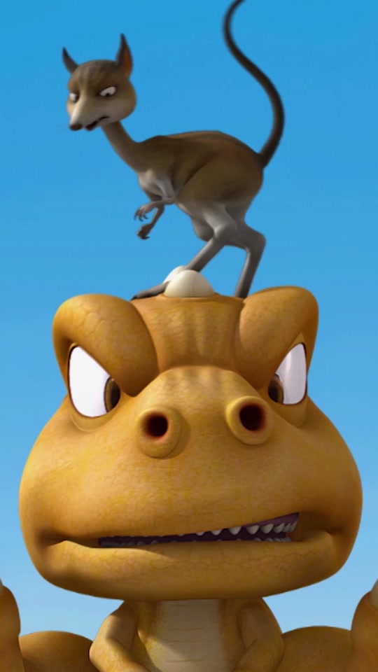 小恐龙阿贡就被小野猪们当成了他们的老大