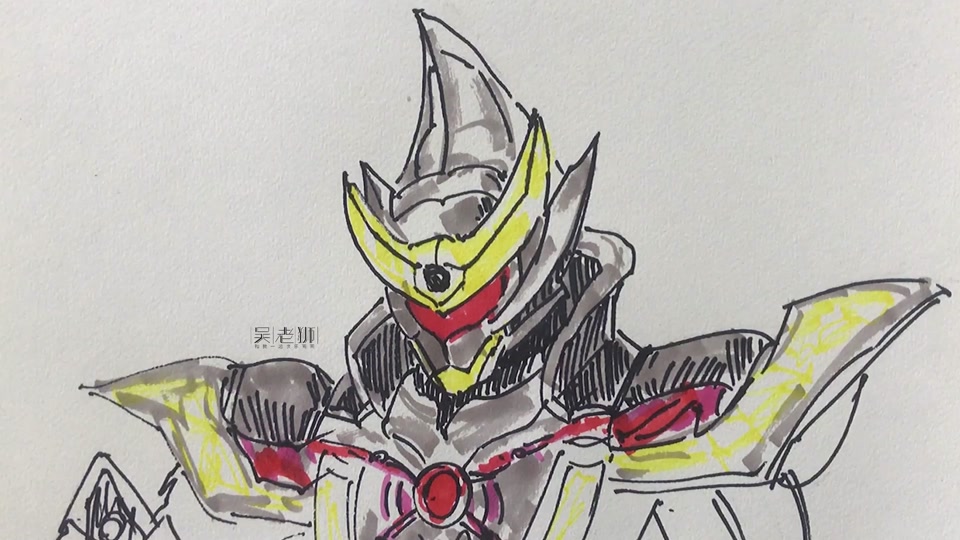铠甲勇士马帅简笔画 - 抖音
