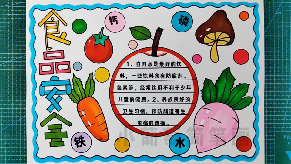 一年级营养健康手抄报怎么画