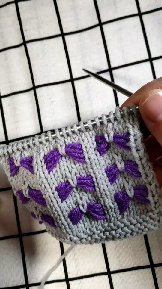 蝴蝶花毛衣编织教程