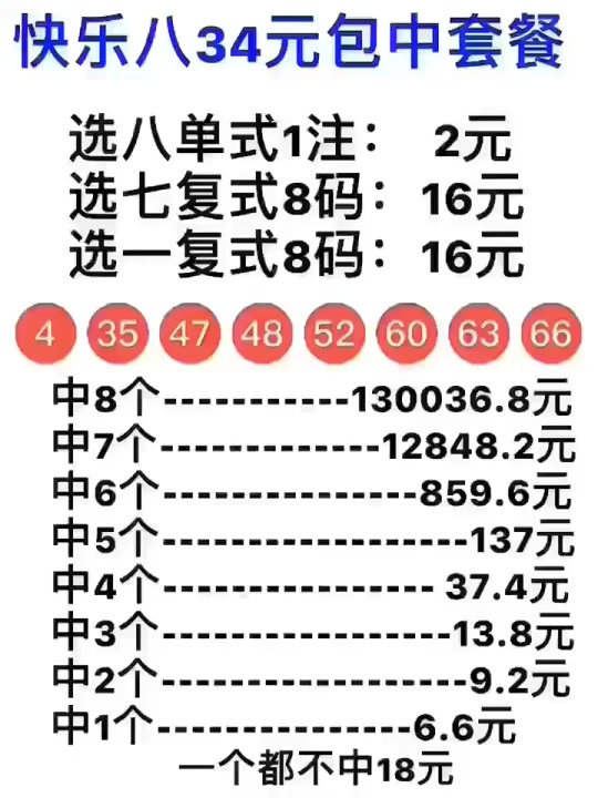 快乐8选一复式价目表一览 - 抖音