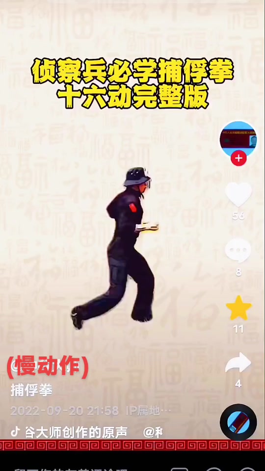 捕俘拳十六招分解动作简笔画