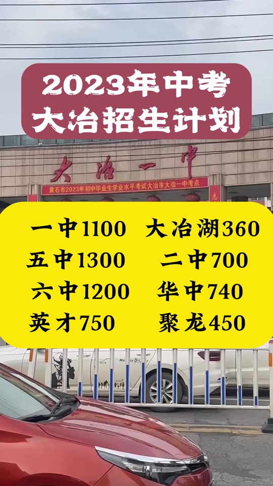2023年大冶中考计划名额如何分配 - 抖音