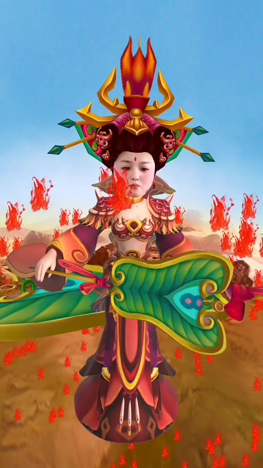 铁扇公主把孙悟空吃进肚子动画片