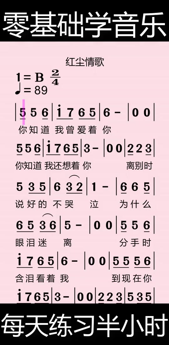 手风琴简谱《红尘情歌》