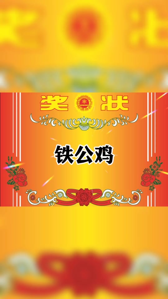 铁公鸡老公奖状制作