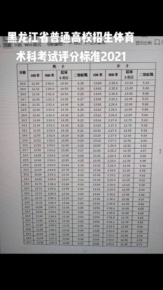体育高考四项成绩表怎么算