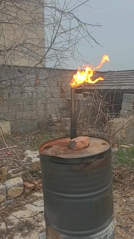 油桶柴火灶冒烟解决