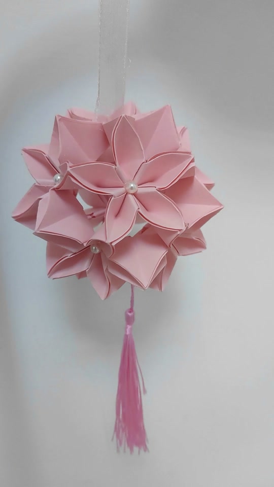 樱花绣球折纸