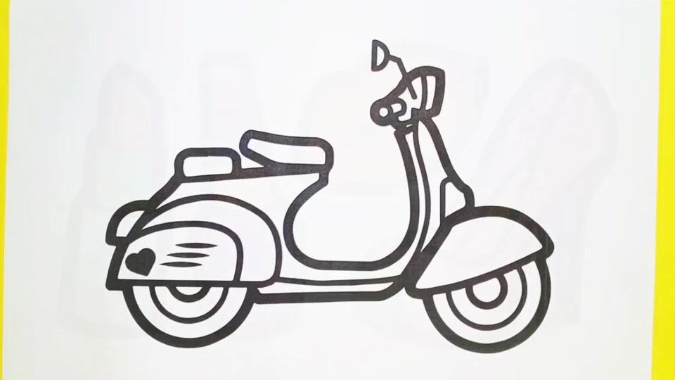 老头乐电动车简笔画